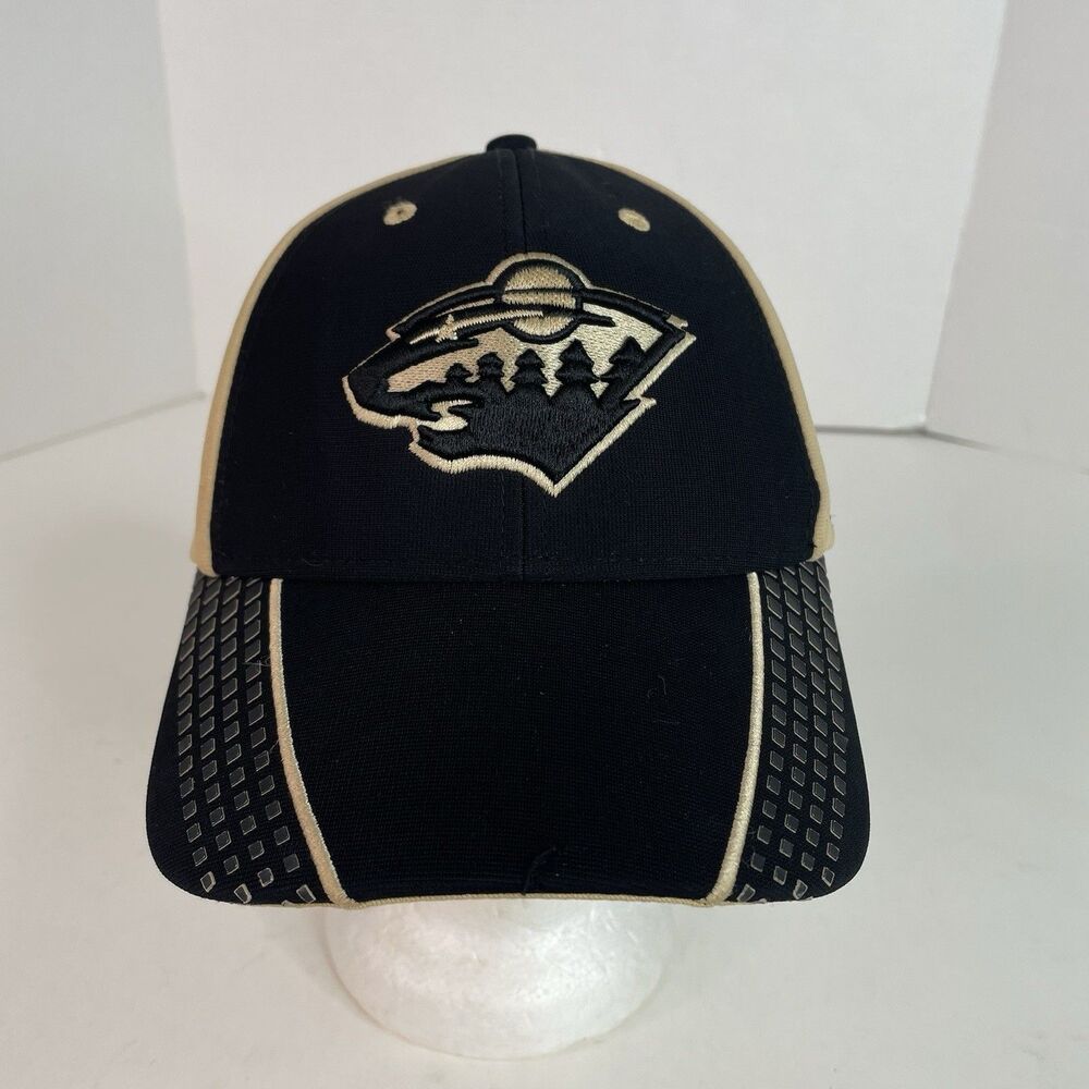 Minnesota Wild Hat, Adjustable Two Tone Cap, 47 Brand, Black Bear Tree Logo